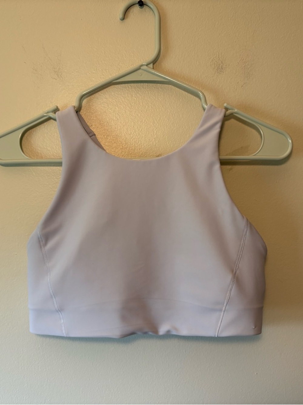 Athleta High Neck Strappy Sports Bra in Light Blue, Size Small Women’s